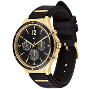  Shop Authentic Tommy Hilfiger Eve Chronograph Quartz Black Dial Black Silicone Strap Watch For Women - 1782282 - Luxxuri