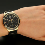  Shop Authentic Tommy Hilfiger Eve Chronograph Quartz Black Dial Black Silicone Strap Watch For Women - 1782282 - Luxxuri