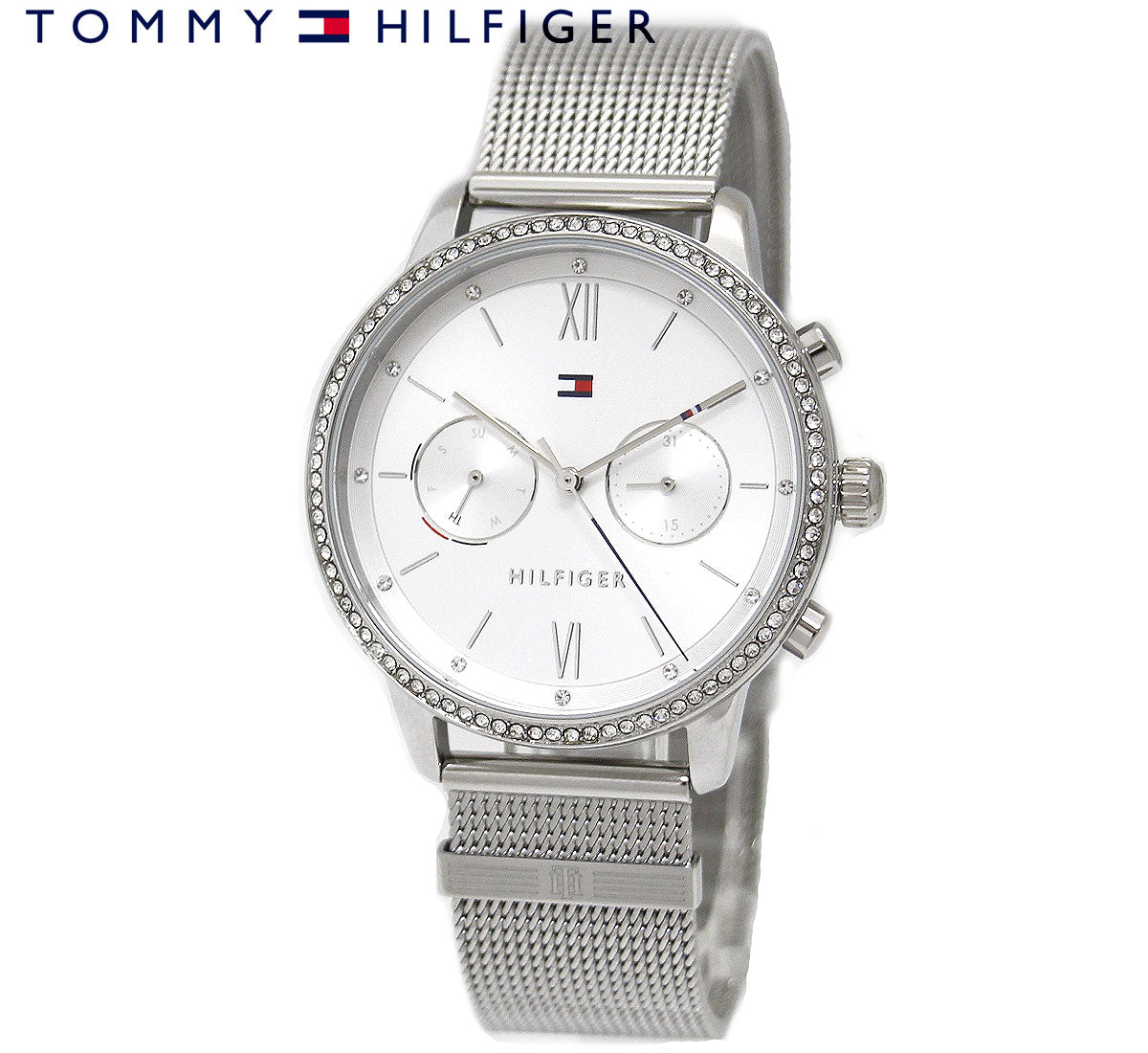  Shop Authentic Tommy Hilfiger Blake Diamonds Silver Dial Silver Mesh Bracelet Watch for Women - 1782301 - Luxxuri