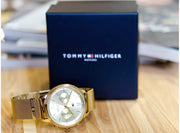  Shop Authentic Tommy Hilfiger Blake Quartz Gold Dial Gold Mesh Bracelet Watch for Women - 1782302 - Luxxuri