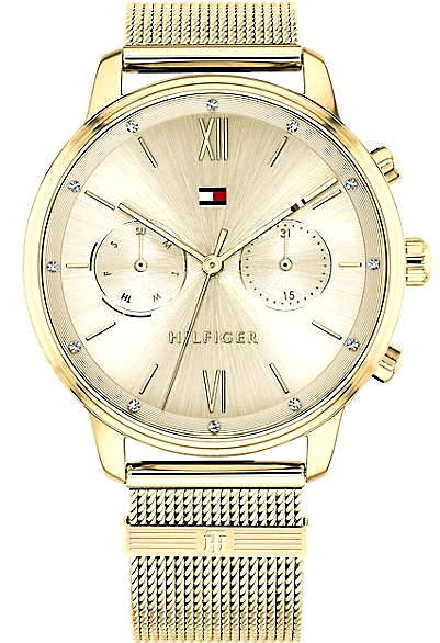  Shop Authentic Tommy Hilfiger Blake Quartz Gold Dial Gold Mesh Bracelet Watch for Women - 1782302 - Luxxuri