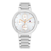  Shop Authentic Tommy Hilfiger Joy Chronograph Silver Dial Silver Steel Strap Watch For Women - 1782532 - Luxxuri