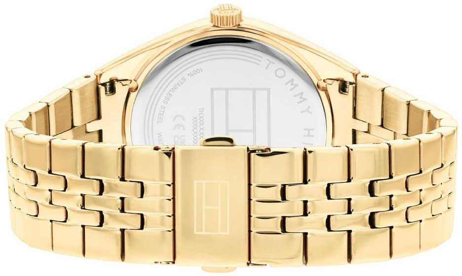  Shop Authentic Tommy Hilfiger Monica Quartz Gold Dial Gold Steel Strap Watch For Women - 1782592 - Luxxuri