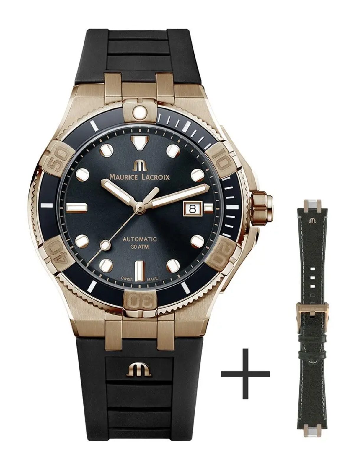  Shop Authentic Maurice Lacroix Aikon Venturer Black Dial Black Rubber Strap Watch For Men - AI6058-BRZ0B-330-2 - Luxxuri