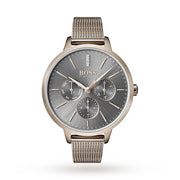  Shop Authentic Hugo Boss Symphony Grey Dial Gold Mesh Bracelet Watch for Women - 1502424 - Luxxuri