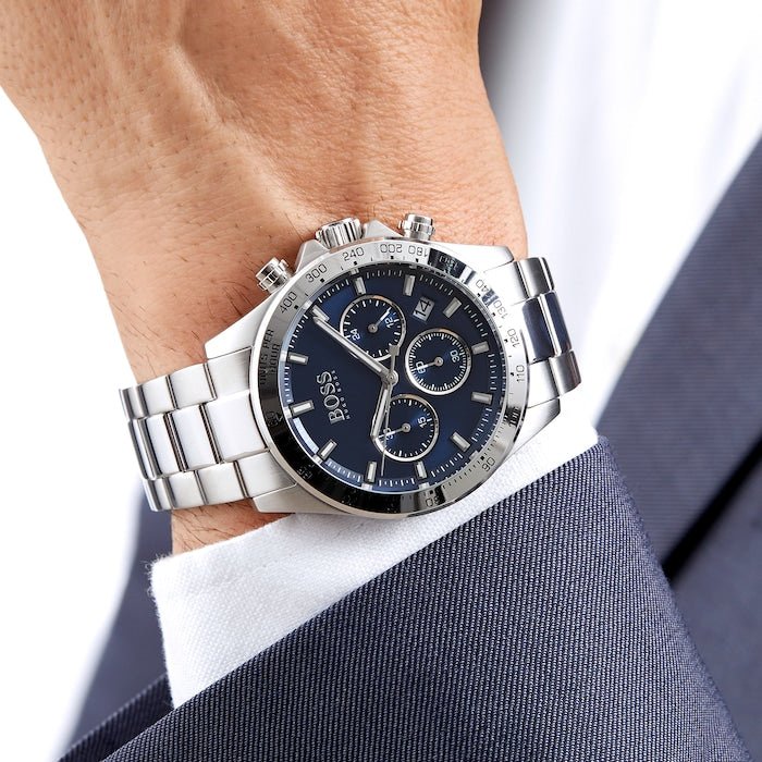  Shop Authentic Hugo Boss Hero Sport Blue Dial Silver Steel Strap Watch for Men - 1513755 - Luxxuri