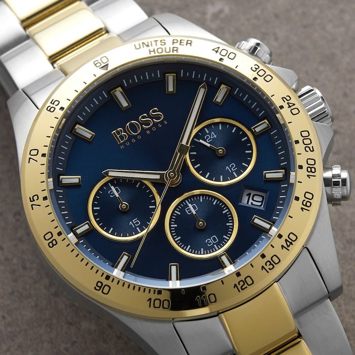  Shop Authentic Hugo Boss Hero Blue Dial Two Tone Steel Strap Watch for Men - 1513767 - Luxxuri
