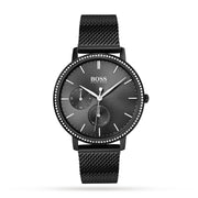  Shop Authentic Hugo Boss Infinity Black Dial Black Mesh Bracelet Watch for Women -1502521 - Luxxuri