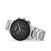  Shop Authentic Hugo Boss Peak Black Dial Silver Steel Strap Watch for Men - 1513762 - Luxxuri