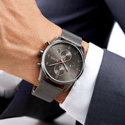  Shop Authentic Hugo Boss Skymaster Grey Dial Grey Mesh Bracelet Watch for Men - 1513837 - Luxxuri