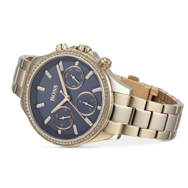  Shop Authentic Hugo Boss Hera Blue Dial Gold Steel Strap Watch for Women - 1502566 - Luxxuri