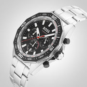  Shop Authentic Hugo Boss Energy Chronograph Black Dial Silver Steel Strap Watch For Men - 1513971 - Luxxuri
