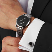 Shop Authentic Hugo Boss Jackson Quartz Black Dial Silver Mesh Bracelet Watch For Men - 1513514 - Luxxuri