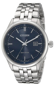  Shop Authentic Citizen Eco Drive Blue Dial Silver Steel Strap Watch For Men - BM7250-56L - Luxxuri