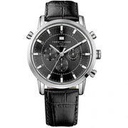  Shop Authentic Tommy Hilfiger Harrison Chronograph Black Dial Black Leather Strap Watch for Men - 1790875 - Luxxuri