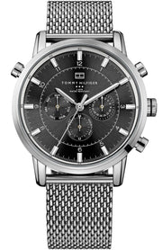  Shop Authentic Tommy Hilfiger Harrison Quartz Grey Dial Silver Mesh Bracelet Watch for Men - 1790877 - Luxxuri