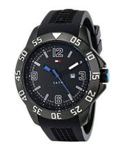  Shop Authentic Tommy Hilfiger Sport Multifunction Black Dial Black Rubber Strap Watch for Men - 1790983 - Luxxuri
