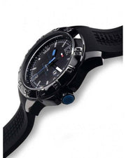  Shop Authentic Tommy Hilfiger Sport Multifunction Black Dial Black Rubber Strap Watch for Men - 1790983 - Luxxuri