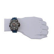  Shop Authentic Tommy Hilfiger Cole Black Dial Blue Rubber Strap Watch for Men - 1790984 - Luxxuri