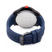  Shop Authentic Tommy Hilfiger Cole Black Dial Blue Rubber Strap Watch for Men - 1790984 - Luxxuri