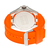  Shop Authentic Tommy Hilfiger Analog White Dial Orange Rubber Strap Watch for Men - 1791063 - Luxxuri