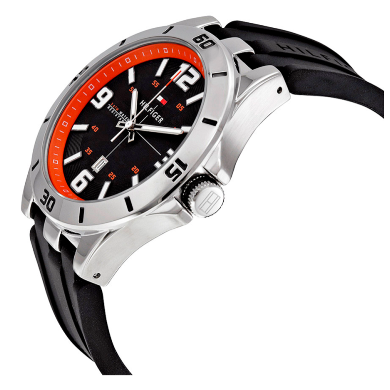  Shop Authentic Tommy Hilfiger Drew Black Dial Black Rubber Strap Watch for Men - 1791064 - Luxxuri