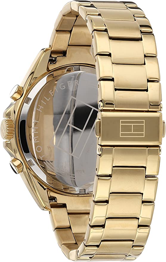  Shop Authentic Tommy Hilfiger Luke Chronograph White Dial Gold Steel Strap Watch for Men - 1791121 - Luxxuri
