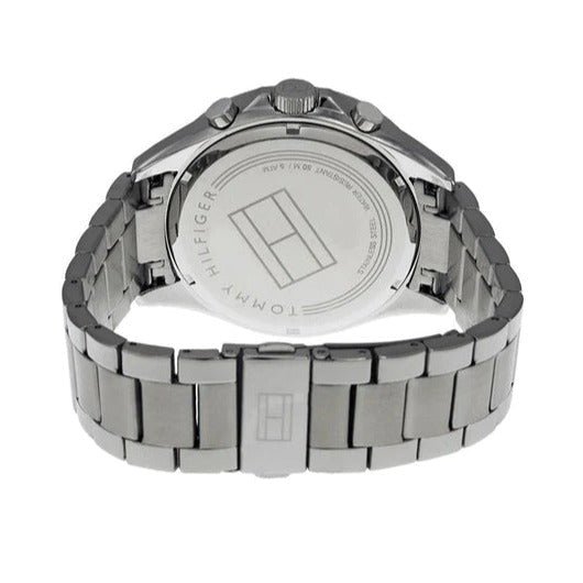  Shop Authentic Tommy Hilfiger Luke Quartz Black Dial Silver Steel Strap Watch for Men - 1791120 - Luxxuri
