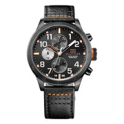  Shop Authentic Tommy Hilfiger Trent Multifunction Black Dial Black Leather Strap Watch for Men - 1791136 - Luxxuri