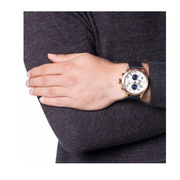  Shop Authentic Tommy Hilfiger Trent Quartz White Dial Blue Leather Strap Watch for Men - 1791139 - Luxxuri