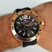  Shop Authentic Tommy Hilfiger Sport Multifunction Black Dial Black Rubber Strap Watch for Men - 1791145 - Luxxuri