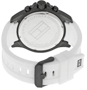 Shop Authentic Tommy Hilfiger Nolan Multi Function White Dial White Rubber Strap Watch for Men - 1791146 - Luxxuri