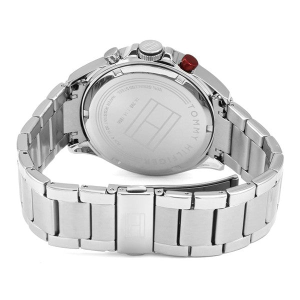  Shop Authentic Tommy Hilfiger Hudson Chronograph Quartz Blue Dial Silver Steel Strap Watch For Men - 1791228 - Luxxuri