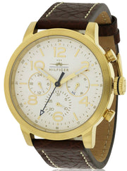  Shop Authentic Tommy Hilfiger Jake Quartz White Dial Brown Leather Strap Watch for Men - 1791231 - Luxxuri