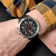  Shop Authentic Tommy Hilfiger Jake Chronograph Black Dial Black Leather Strap Watch for Men - 1791232 - Luxxuri