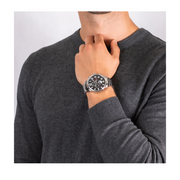  Shop Authentic Tommy Hilfiger Jackson Quartz Black Dial Silver Steel Strap Watch for Men - 1791243 - Luxxuri