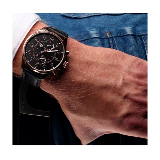  Shop Authentic Tommy Hilfiger Dean Chronograph Quartz Black Dial Black Leather Strap Watch for Men - 1791273 - Luxxuri