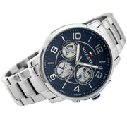  Shop Authentic Tommy Hilfiger Keagan Blue Dial Silver Steel Strap Watch for Men - 1791293 - Luxxuri