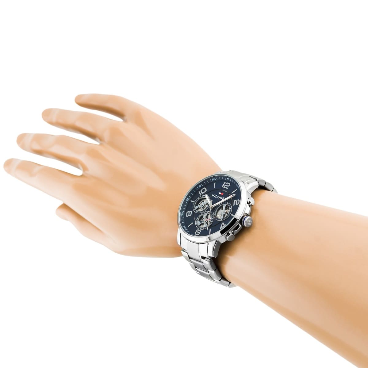  Shop Authentic Tommy Hilfiger Keagan Blue Dial Silver Steel Strap Watch for Men - 1791293 - Luxxuri