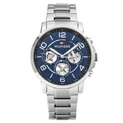  Shop Authentic Tommy Hilfiger Keagan Blue Dial Silver Steel Strap Watch for Men - 1791293 - Luxxuri