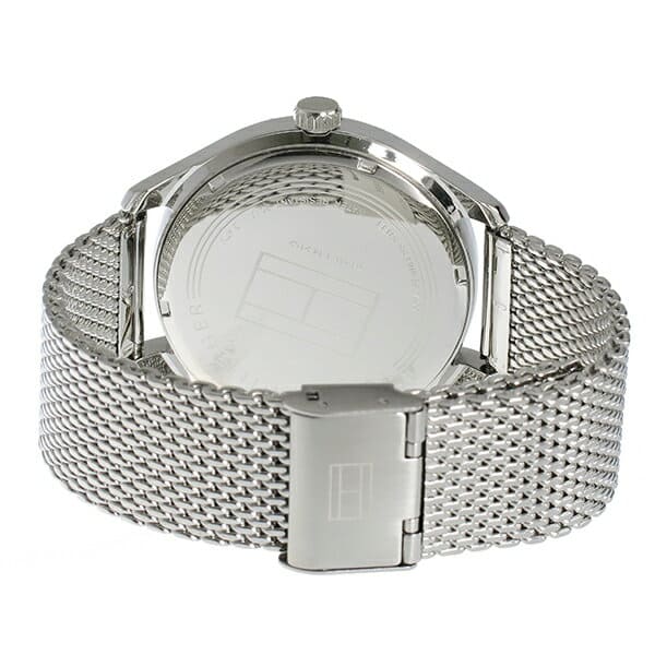  Shop Authentic Tommy Hilfiger Oliver Quartz Blue Dial Silver Mesh Bracelet Watch for Men - 1791302 - Luxxuri