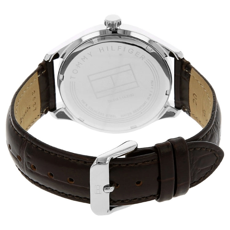  Shop Authentic Tommy Hilfiger Oliver Quartz White Dial Brown Leather Strap Watch for Men - 1791304 - Luxxuri