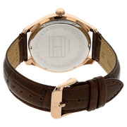  Shop Authentic Tommy Hilfiger Oliver Chronograph White Dial Brown Leather Strap Watch for Men - 1791306 - Luxxuri