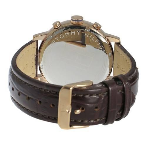  Shop Authentic Tommy Hilfiger Aiden Quartz Blue Dial Brown Leather Strap Watch for Men - 1791308 - Luxxuri