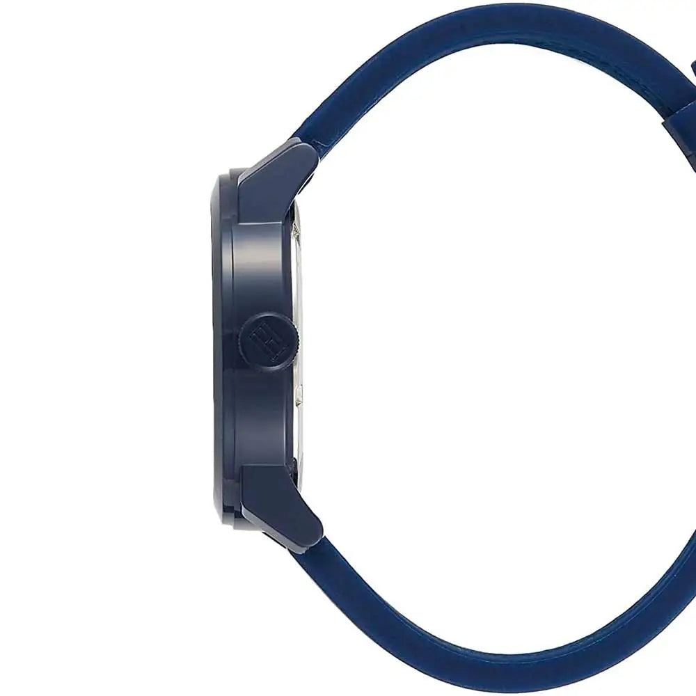  Shop Authentic Tommy Hilfiger Denim Quartz Blue Dial Blue Rubber Strap Watch for Men - 1791322 - Luxxuri