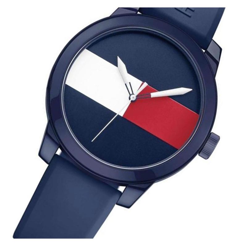  Shop Authentic Tommy Hilfiger Denim Quartz Blue Dial Blue Rubber Strap Watch for Men - 1791322 - Luxxuri