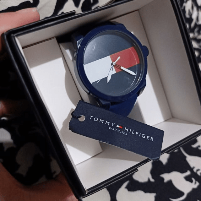  Shop Authentic Tommy Hilfiger Denim Quartz Blue Dial Blue Rubber Strap Watch for Men - 1791322 - Luxxuri