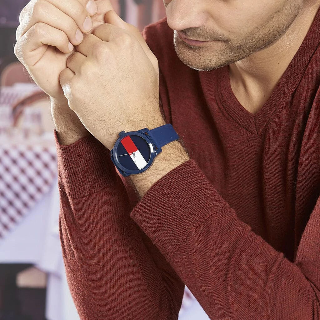 Shop Authentic Tommy Hilfiger Denim Quartz Blue Dial Blue Rubber Strap Watch for Men - 1791322 - Luxxuri