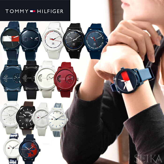  Shop Authentic Tommy Hilfiger Denim Black Dial Black Rubber Strap Watch for Men - 1791326 - Luxxuri