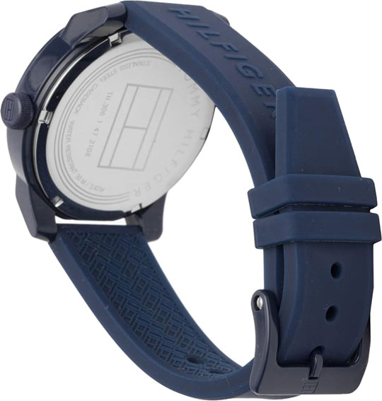  Shop Authentic Tommy Hilfiger Denim Quartz Blue Dial Blue Rubber Strap Watch for Men - 1791322 - Luxxuri